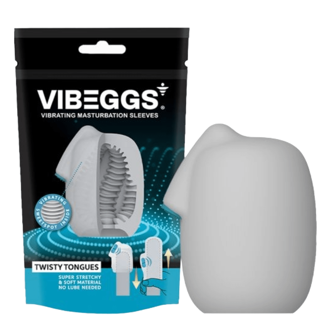 Sh! Women's Store Penis Masturbator Twisty Tongues VibeEggs Vibrating Masturbation Sleeve