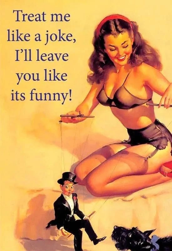 Vintage Magnet: Treat Me Like a Joke...Discontined - Sh! Women's Store