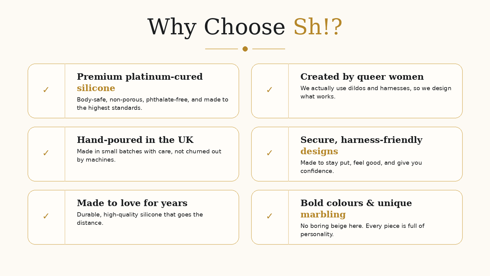 Why choose Sh?