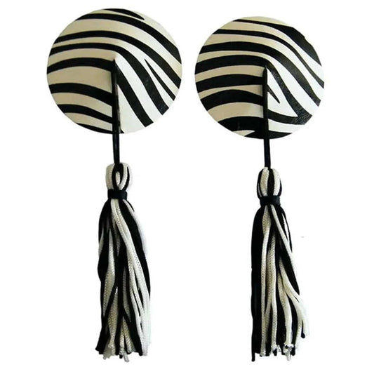 Zebra Print Nipple Tassels - Sh! Women's Store